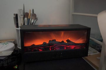 레트로 벽난로 아로마 디퓨저 - 3D 모조 벽난로 불꽃, 고급 분위기 연출 가습기, 리모컨 작동 가능 photo review