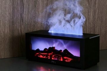 레트로 벽난로 아로마 디퓨저 - 3D 모조 벽난로 불꽃, 고급 분위기 연출 가습기, 리모컨 작동 가능 photo review