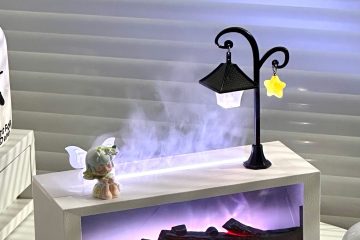 레트로 벽난로 아로마 디퓨저 - 3D 모조 벽난로 불꽃, 고급 분위기 연출 가습기, 리모컨 작동 가능 photo review