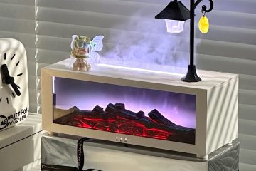 레트로 벽난로 아로마 디퓨저 - 3D 모조 벽난로 불꽃, 고급 분위기 연출 가습기, 리모컨 작동 가능 photo review